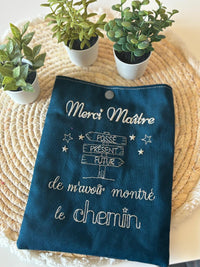Housse à livre - Maître (Bleu Canard) 2