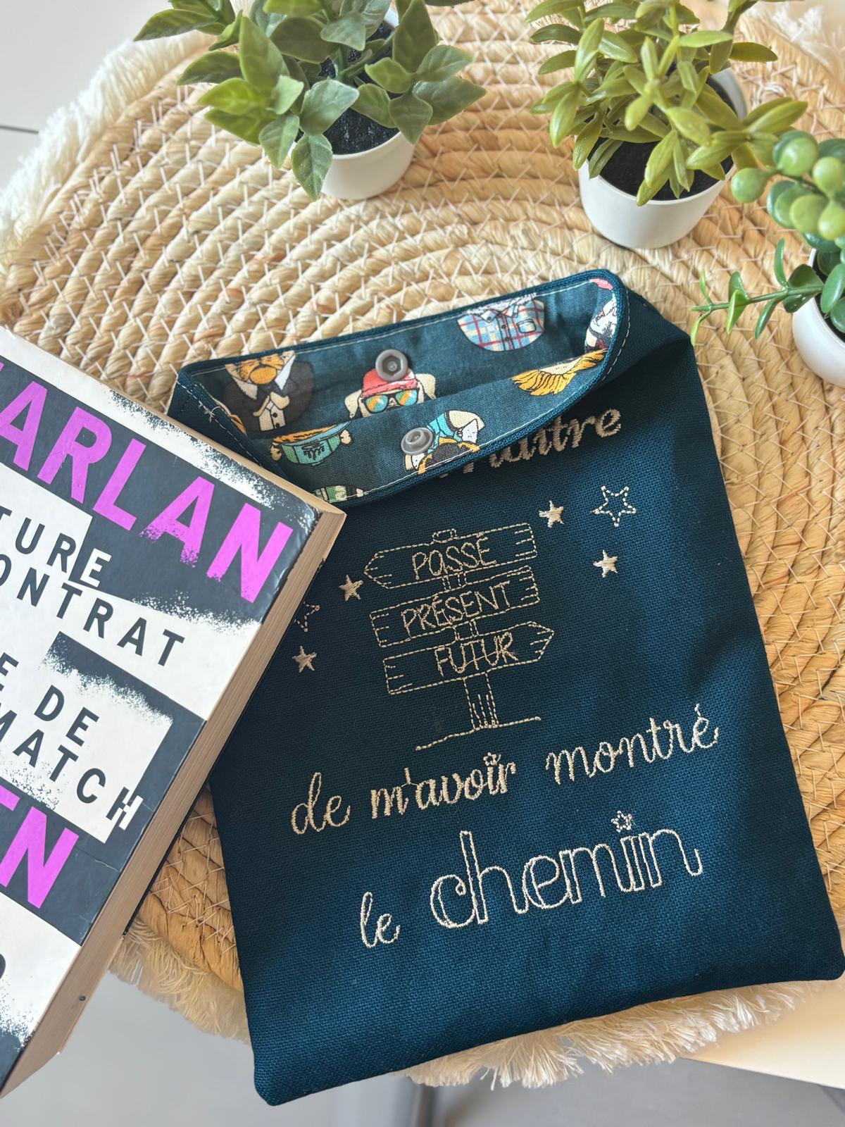 Housse à livre - Maître (Bleu Canard)