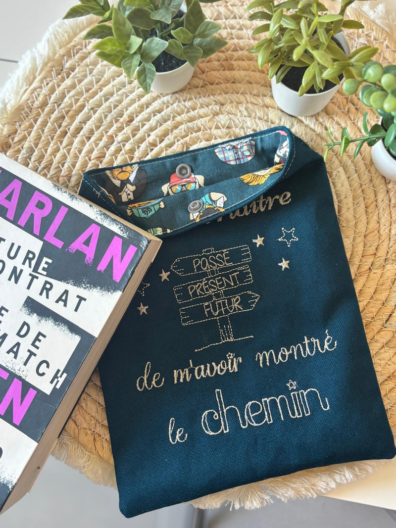 Housse à livre - Maître (Bleu Canard)