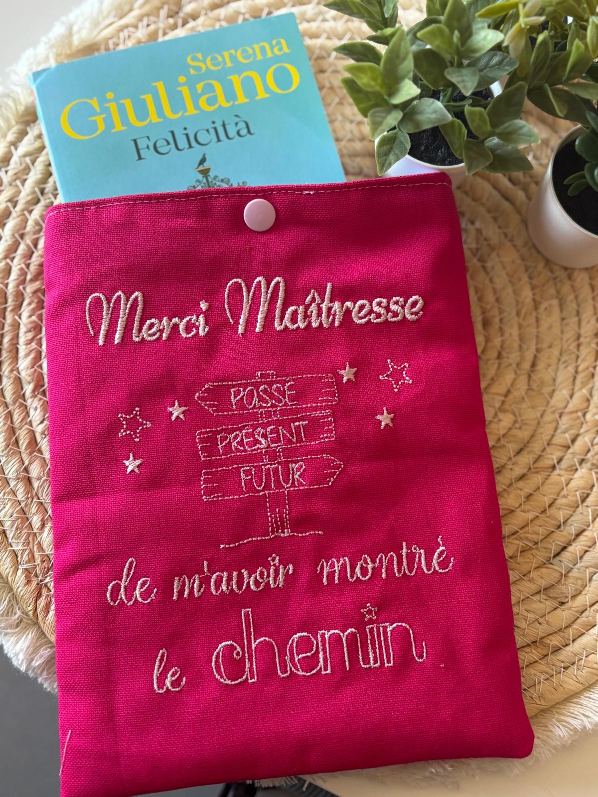 Housse à livre - Maîtresse (Rose)